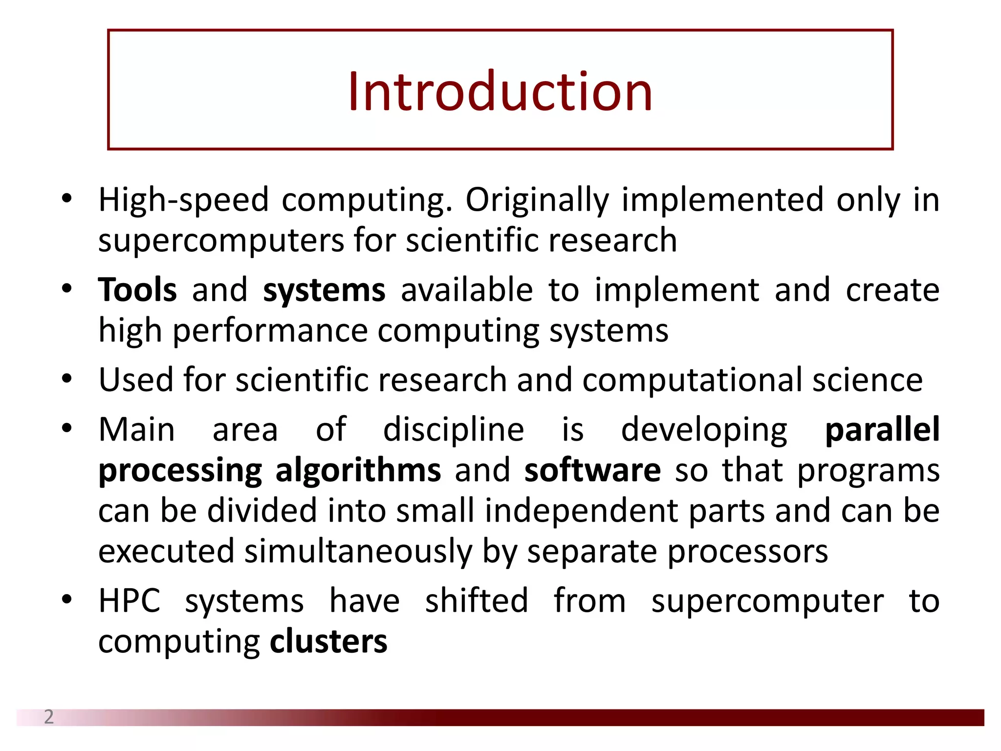 High–Performance Computing | PDF