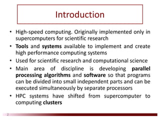High–Performance Computing | PPT