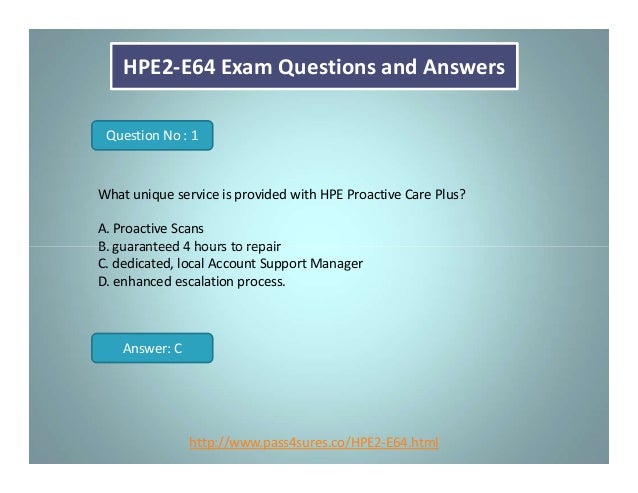 HPE2-B04 Testking