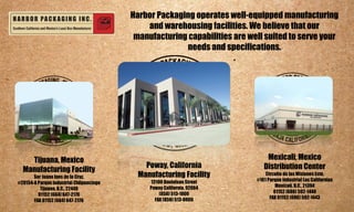 Harbor Packaging Southern California and Mexico | PPT