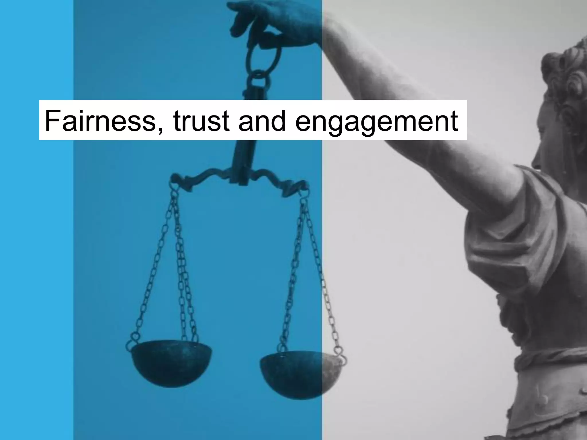 Fairness, trust and engagement
 