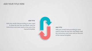 ADD YOUR TITLE HERE
ADD TITLE
ADD TITLE
Add your words here.according to your
need to draw the text box size.Please read
the instructions and more work at the end
of the manual template.
Add your words here.according to your need
to draw the text box size.Please read the
instructions and more work at the end of the
manual template.
 