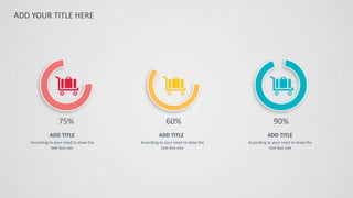 ADD YOUR TITLE HERE
75% 60% 90%
ADD TITLE
According to your need to draw the
text box size
ADD TITLE
According to your need to draw the
text box size
ADD TITLE
According to your need to draw the
text box size
 