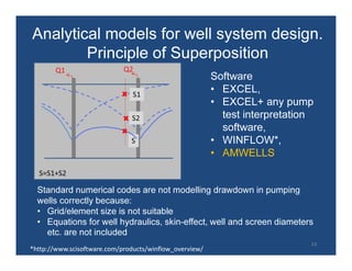 Analytical modelling of groundwater wells and well systems: how to get ...