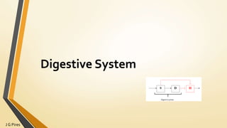 J G Pires
Digestive System
 