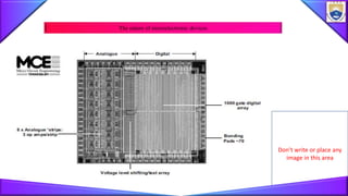 Don’t write or place any
image in this area
The nature of microelectronic devices
 