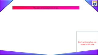 Don’t write or place any
image in this area
The nature of microelectronic devices
 