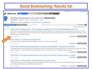Social Bookmarking: Results list 