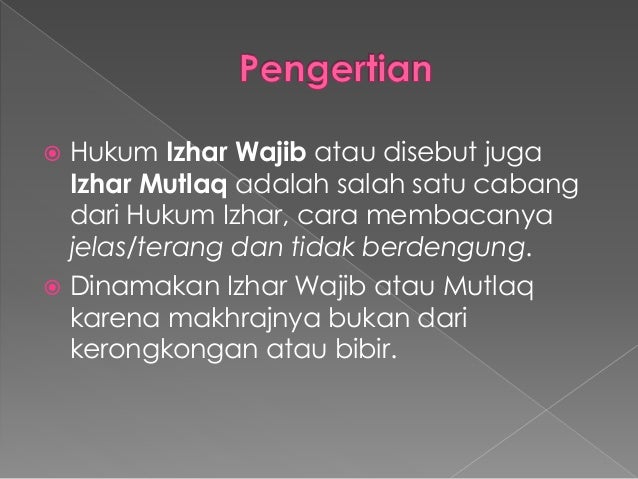 Presentation Idhzar Wajib