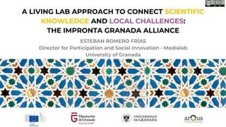 Research Laboratory for Digital Culture and Society
MediaLab UGR
@MedialabUGR
Directorate of Participation and Social Inno...