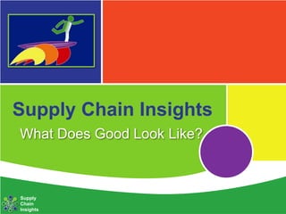 Supply Chain Insights
What Does Good Look Like?



Supply
Chain
Insights
 
