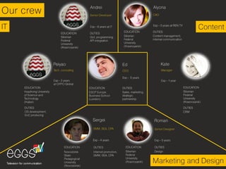 EGGS TV. Constructor of television