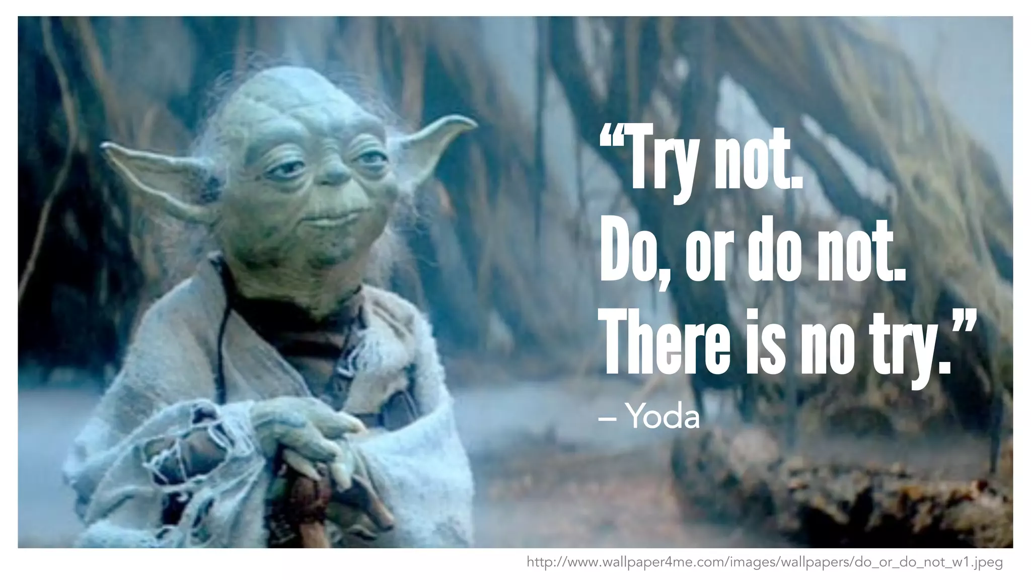 http://www.wallpaper4me.com/images/wallpapers/do_or_do_not_w1.jpeg
“Try not.
Do, or do not.
There is no try.”
– Yoda
 