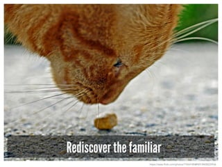 Rediscover the familiar
https://www.flickr.com/photos/77654185@N07/8428225936
 