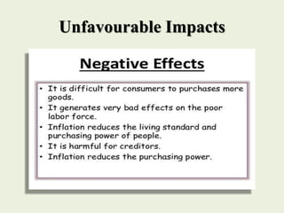 Unfavourable Impacts
 