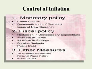 Control of Inflation
 