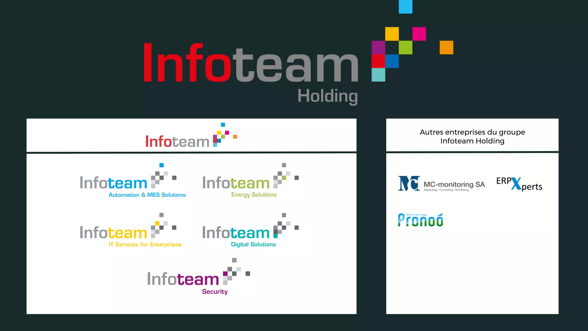 Autres entreprises du groupe
Infoteam Holding
 