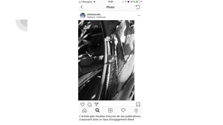 L’artiste géo-localise chacune de ses publications,
s’assurant ainsi un taux d’engagement élevé
 