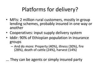 Insurance for the rural poor