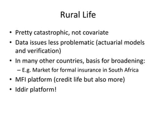 Insurance for the rural poor