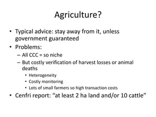 Insurance for the rural poor