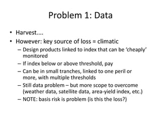 Insurance for the rural poor