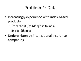 Insurance for the rural poor