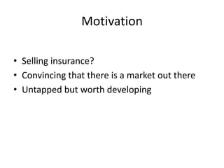 Insurance for the rural poor