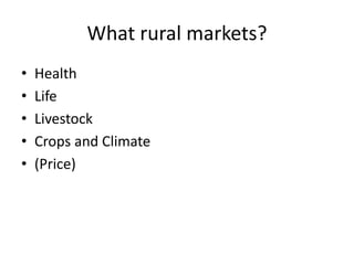 Insurance for the rural poor