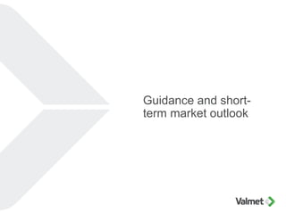 Guidance and short-
term market outlook
 