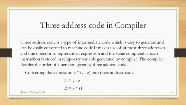Presentation(intermediate code generation) | PPT
