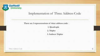 Presentation(intermediate code generation) | PPT