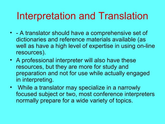 Presentation interpretation | PPT