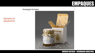 EMPAQUES
ADRIANA GASTALDI – DISEÑADORA INDUSTRIAL
 