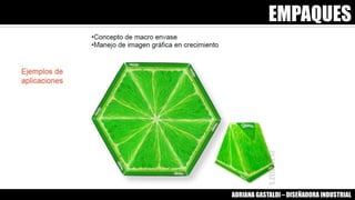 EMPAQUES
ADRIANA GASTALDI – DISEÑADORA INDUSTRIAL
 