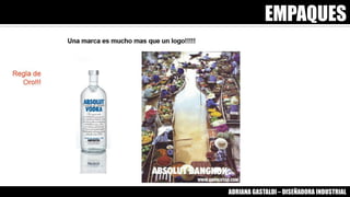 EMPAQUES
ADRIANA GASTALDI – DISEÑADORA INDUSTRIAL
 