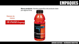 EMPAQUES
ADRIANA GASTALDI – DISEÑADORA INDUSTRIAL
 