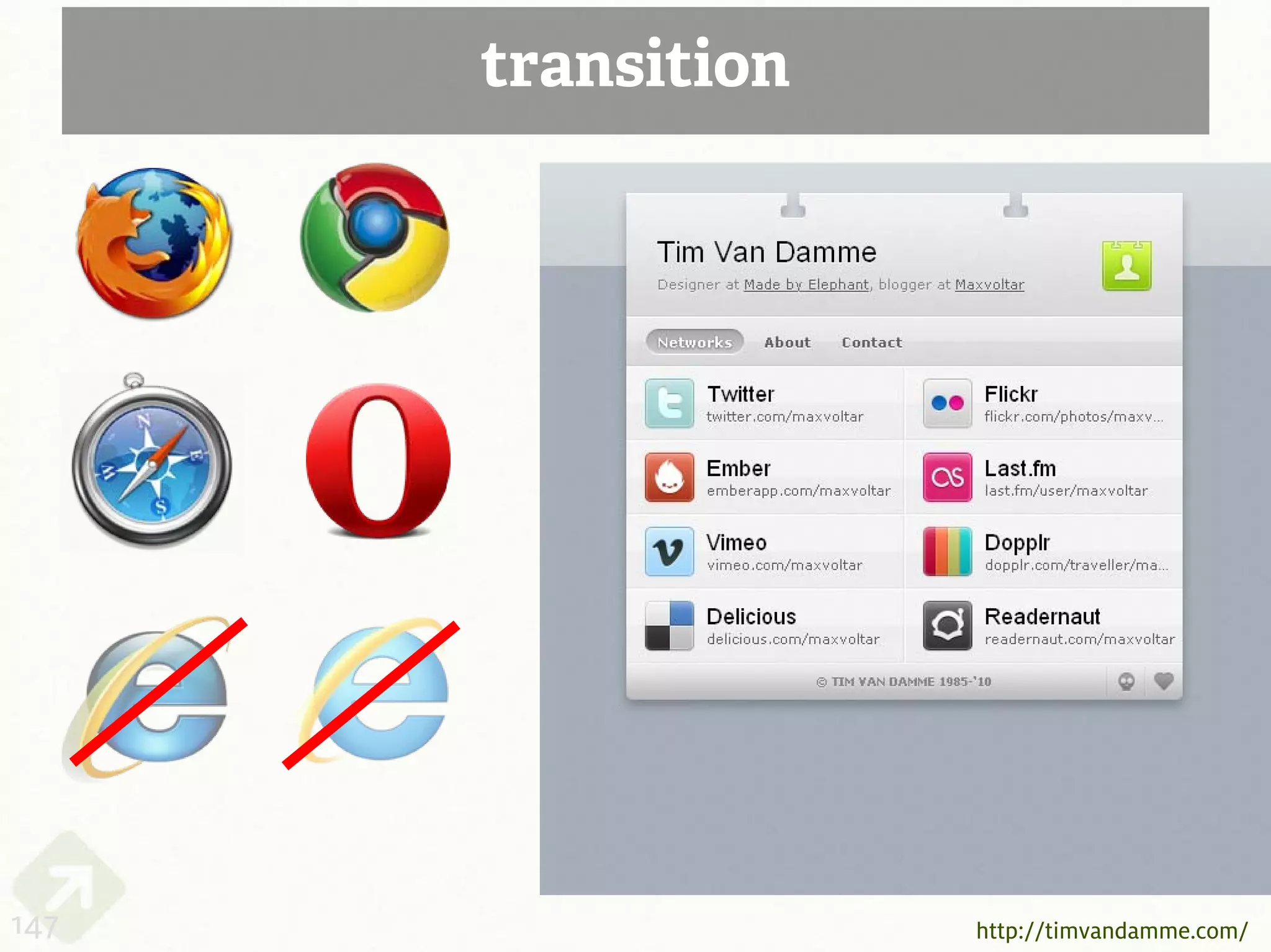 transition




147                http://timvandamme.com/
 