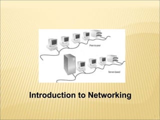1
Introduction to Networking
 