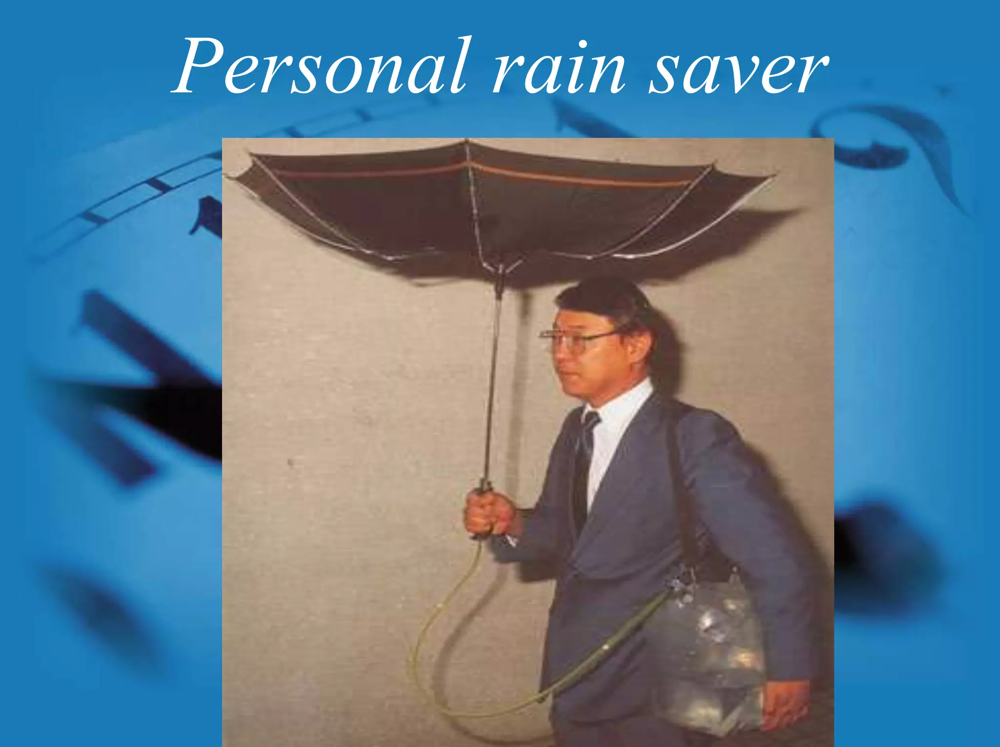 Personal rain saver