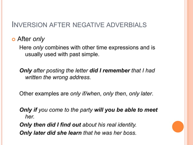 How to add emphasis: inversions | PPT