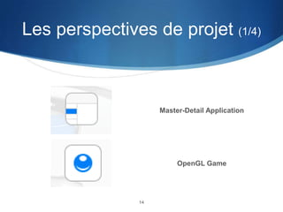 Les perspectives de projet (1/4)

Master-Detail Application

OpenGL Game

14

 