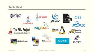 Tools Used
15/5/2016 VATSAL N SHAH : IOT ROBOT 15
 