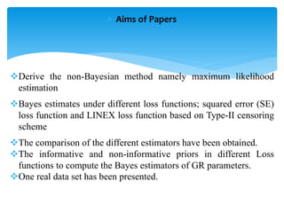 Comparison of Bayesian and non-Bayesian estimations for Type-II ...