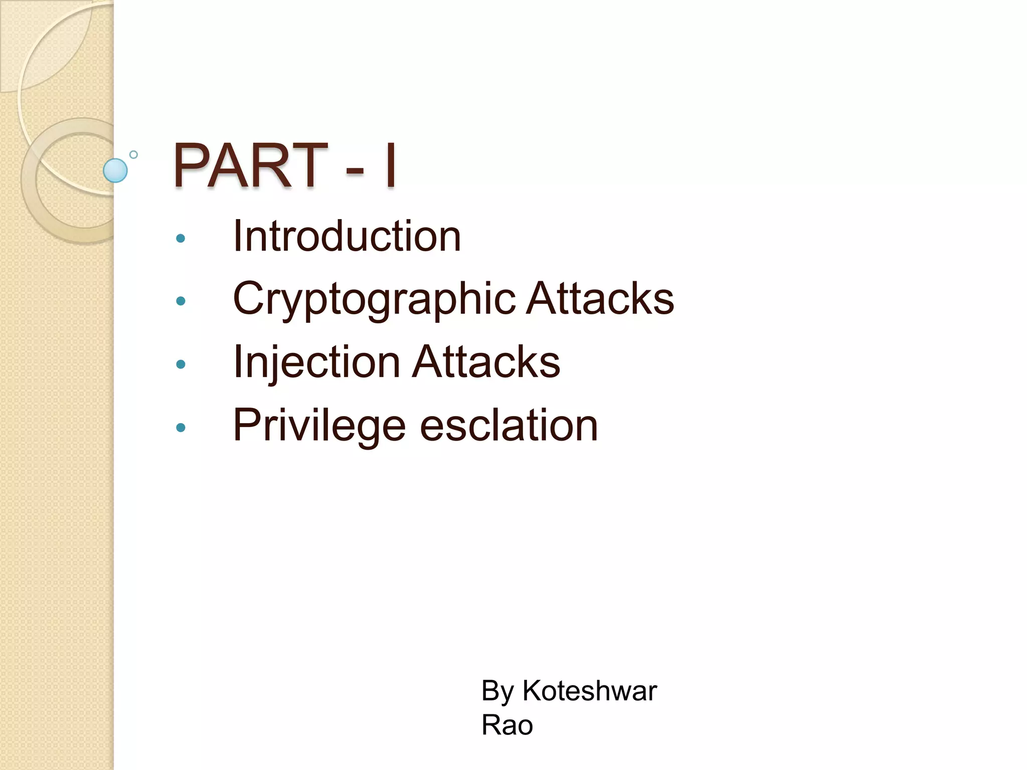 PART - IIntroduction