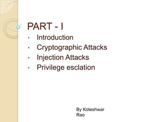 PART - IIntroduction