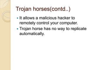 Ping of deathThe maximum size for a packet is 65,535 bytes. If one were to send a packet larger than that, the receiving computer would ultimately crash from confusion.Sending a ping of this size is against the rules of the TCP/IP protocol, but hackers can bypass this by cleverly sending the packets in fragments. When the fragments are assembled on the receiving computer, the overall packet size is too great. This will cause a buffer overlflow and crash the device.
