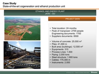 Case StudyState-of-the-art cogeneration and ethanol production unitETHANOL AND ENERGY PLANTJATAÍ – GOLocated in Jataí, State of Goiás(950km from São Paulo and Rio de Janeiro)