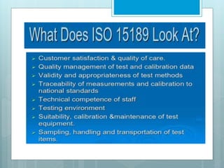 ISO 15189 MEDICAL LABORTORIES  REQUIRMENTS  FOR QUALITY AND  COMPETENCE