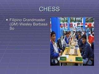 CHESS Filipino Grandmaster (GM) Wesley Barbasa So  